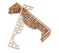 POPETPOP 8 Mini House Screen Model Sturdy Wood Unfinished Diy Chinese Style For Dollhouse Living Room Decorative Craft
