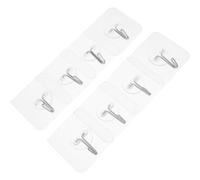 POPETPOP 8 pezzi Ganci Adesivi Trasparenti da Parete con Forte Adesivo Supporto Stabile per Cucina Camera e Soggiorno Facili da Installare Tracce