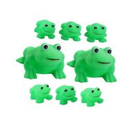 POPETPOP 8 Pezzi Giocattoli da Bagno a Forma di Anfibi Verdi Animali Sonori per Doccia Stimolazione Muscolare e Divertimento Acquatico per Ragazzi e Ragazze