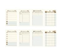 POPETPOP 8 Pezzi Notepad Semplice per Appunti 60 Pagine in Carta, per Ufficio e Uso Personale, Adatto a Insegnanti e Manager per Organizzare la Pianificazione Quotidiana