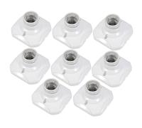 POPETPOP 8 Pezzi Portalampada E27 in Ceramica Ignifuga, Base Lampada Quadrata per Lampadine Attacco E27, Accessori Elettrici per Installazioni Interne e Plafoniere