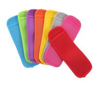 POPETPOP 8 Pezzi Sacchetti Protettivi Riutilizzabili per Ghiaccioli in Neoprene, Custodia per Bastoncini di Ghiaccio, Antigelo e Chic per Uso Quotidiano e Concerti