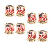 POPETPOP 8 Pezzi Spilla da Bavero Patriottica in Lega Colori Vivaci e Durata Resistente per Commemorazioni del Giorno della Memoria e Festa Dell'indipendenza 2026 Stati Uniti 250°