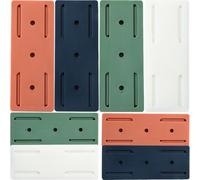 POPETPOP 8 Pezzi Supporto da Parete per Ciabatta Elettrica, Power Strip Wall Mount, Plastico, Adesivo, senza Fori, per Prese Multiple e Telecomandi, per Tavoli e Cucine