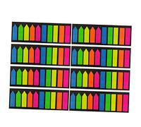 POPETPOP 8 set Segnapagina Adesivi in Pet Fluorescente Etichette Rimovibili Trasparenti e Scrivibili per Scuola e Ufficio Totali Blocchetti Colorati con Facili Usare e Trasportare