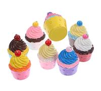 POPETPOP 8pezzi Charms Fai Da Te in Resina Forma Di Cupcake Simulato Decorazioni Vivaci Per Magneti Da Frigorifero e Portachiavi Accessori Artigianali Colorati e Resistenti