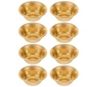 POPETPOP 8pezzi Ciotola Buddista in Ottone per Offerte d Acqua Mini Ciotole in Rame e Ottone per Rituali d Acqua Meditazione e Preghiera Contenitore Decorativo per Casa o Tempio