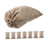 POPETPOP 8pezzi Sacco di Juta per Verdure Riutilizzabile con Coulisse per Conservare Frutta e Verdura nel Frigorifero per Risparmiare Spazio