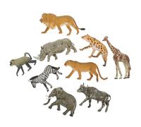 POPETPOP 9 pezzi Animali Selvatici in Plastica Figurine Educative per Modelli Decorativi per Giardino Miniatura e Casa Animali Selvaggi Realistici per Ragazzi e Ragazze