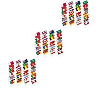 POPETPOP 96pezzi Piccole Bandierine Patriottiche Per Calcio Con Asta Decorazioni Per Feste e Eventi Sportivi Per Mostrare Tuo Sostegno Ai Tuoi Paesi Preferiti
