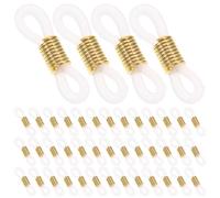 POPETPOP Accessori per Occhiali 100 Pezzi Connettori in Silicone e Ferro, Estremità Antiscivolo Trasparenti per Catene, per Uso Quotidiano e Fissaggio Occhiali Donna