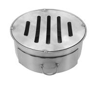 POPETPOP Accessorio per Stufa Rurale in Ferro Argento con Design Affidabile e Forma Rotonda, Cassetto Raccogli Cenere per Riscaldamento e Cottura Efficiente
