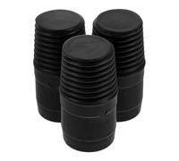 POPETPOP Adattatore per manico scopa 3 pezzi 25 mm plastica nera connettore stile europeo per mop e scopa con resistenza all’usura per casa