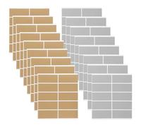 POPETPOP Adesivi Gratta e Rettangolari Dorati e Argentati 600 Pezzi 60X25Mm per Giochi a Premi e Rivelazione del Nascituro