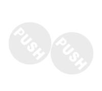 POPETPOP Adesivi per Porte Push-Pull Trasparenti in Gomma Rotondi, 2 Pezzi, Riutilizzabili, per Vetro, Metallo, Pareti Lisce, per Uso Interno in Ufficio, Negozio, Casa e Bar