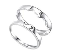 POPETPOP Anelli Regolabili Incisi Design Aperto Unisex Elegante Gioielli Personalizzati Per Fidanzati Regalo Anniversario e