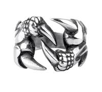 POPETPOP Anello Aperto Artiglio di Drago da Uomo Creativo in Metallo Resistente per Feste e Uso Quotidiano, Accessorio Moda Distintivo e Modellabile