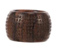 POPETPOP Anello Da Pollice in Legno Naturale Tiger Stripe Incisione Prajñā Pāramitā, Anello Da Dito Decorativo Per Uomo, Design Comodo e Resistente, Gioiello Culturale Buddista Per Collezionisti