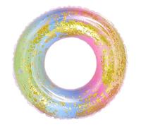 POPETPOP Anello da Semitrasparente PVC con Lustrini Gradiente Anello Colorato Non Gonfiabile per Anni Accessorio Piscina Resistente e Facile da Usare