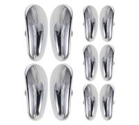 POPETPOP Anti-slip nose pads for glasses, Ceramic nose piece for glasses, 5 pairs, screw-on, silver, for safety glasses and eyeglasses
