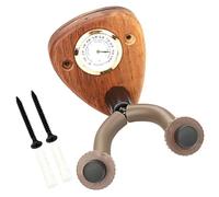 POPETPOP Appendi Chitarra da Parete in Legno e Metallo con Igrometro Integrato, Numeri Facili da Leggere, Protegge la Chitarra Dall'usura, per Decorazione Stanza