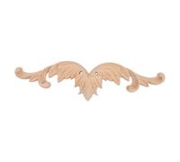 POPETPOP Applique Intagliata in Legno Massello Classico per Armadi e Cucina | Rilievo Cavo Venatura Originale, Effetto Luce e Ombra 3d, Tono Kaki per Pareti di Soggiorno e Camera