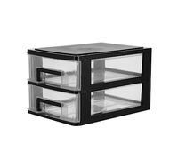 POPETPOP Armadio Portaoggetti a Cassetti Trasparente in Plastica Organizer Multifunzionale Per Ufficio e Studio Mobiletto Portatile a Design Leggero e