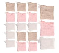 POPETPOP Asciugamani Viso Cotone per Neonati 18 Pezzi, Sei Strati, Lavette Multifunzionali Riutilizzabili, Dimensioni 25x25 Cm, per Care e Uscite