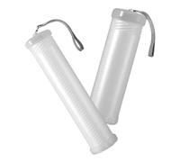 POPETPOP Astuccio Portapenne Telescopico Trasparente in Plastica, 2 Pezzi Design Elastico e Corda, Contenitore Portatile per Scuola e Ufficio, Tubo Rigido per Pennelli e Matite