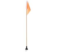 POPETPOP Bandiera di Sicurezza per Kayak e Barca Arancione ad Alta visibilità con Asta, Base Fissa e Supporto in Acciaio Inox, Poliestere e Plastica per Kayak Fishing e Sicurezza in Mare