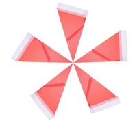 POPETPOP Bandiera Triangolare Rossa Alta Visibilità 5 Pezzi per Guide Turistiche in Poliestere Pieghevole per Attività All'aperti e Viaggi di Gruppo
