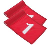 POPETPOP Bandiere da Golf come Oggetto di Riferimento in Nailon Rosse 2 Pezzi, Accessori per Allenamento Golf Pratici e Portatili la Pratica Sul Campo