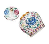 POPETPOP Barattolo per tè in Ceramica Smaltata Stile Retro Cinese con Chiusura Ermetica Contenitore Multiuso per Conservare Alimenti e Aromi per Cucina e Negozi