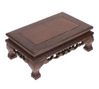 POPETPOP Base per Vaso in Legno Marrone Design Cinese retrò, Supporto Espositivo e Base di Stoccaggio per Mini Acquari e Vasi, per Decorazioni in Casa