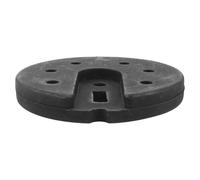 POPETPOP Base Pesante Supporto Circolare per Lampada da Tavolo e Piantana in Plastica Nera, Resistente e Antiscivolo da 15cm per Uso Interno ed Esterno