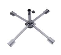 POPETPOP Base Supporto a Croce Porta Ombrellone da Esterno in Ferro Pieghevole e Facile da Trasportare per Ombrelloni da Spiaggia e Giardino, per All'aperto