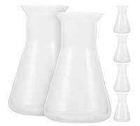 POPETPOP Beute Coniche in Plastica Pp Collo Stretto senza Coperchio Kit Graduata e Trabocco Set di 6 da 100ml per Facile Miscelazione per