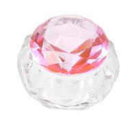 POPETPOP Bicchiere Cristallo per Liquido Unghie con Coperchio Vaso Manicure Trasparente in Vetro Resistente con Fondo Spesso Antiribaltamento per Nail Art e Smalti Liquid