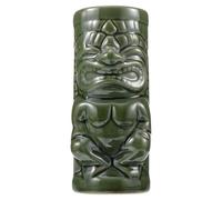 POPETPOP Bicchiere da Cocktail in Ceramica Verde 370ml, Tazza Tiki Creativa e Facile da Pulire, per Uso Bar e Casa, Design Rotondo e Funzionale