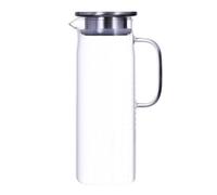 POPETPOP Bollitore Contenitore per Acqua Fredda e Succo da 1200ml in Vetro Resistente al Calore Beccuccio a Forma Coperchio Filtrante per Uso Domestico