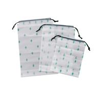 POPETPOP Borsa Coulisse a Forma Di Cactus Set 15 Pezzi, Borse Smerigliate Trasparenti Per Viaggi, Sport e Organizzazione Di Trucchi, Vestiti e Articoli Da Toeletta, Tre Misure (s, M, l