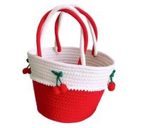 POPETPOP Borsa da Spiaggia e Resistente a Danni Intrecciata in Cotone Grande Capacità Borsa alla Moda e Attività All'aperti per Donne per Vacanze Estive