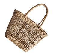 POPETPOP Borsa Intrecciata a Mano in Corda di Carta Design Traforato | Stile Vacanza e Spiaggia, Formato Pratico per Oggetti Piccoli, Adatta a Ragazze