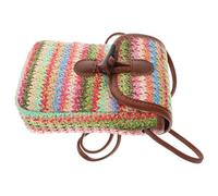 POPETPOP Borsa Stile alla Moda a Tracolla da Spiaggia in Paglia Intrecciata Grande Capacità e Interno Spazioso Ispirato al Design Coreano per Vacanze Estive per Uso Quotidiano