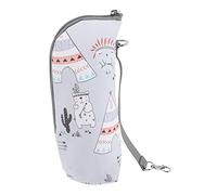 POPETPOP Borsa Termica Comoda e Funzionale Oxford per Biberon Portatile Manico per Latte e Bottiglie da Viaggio Si Aggancia al Passeggino