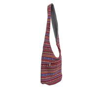 POPETPOP Borsa Tracolla da Donna in Tela Rosso, Pratica e Capiente per Andare al Lavoro a Scuola, Stile Elegante e Funzionale per Uso Quotidiano