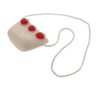 POPETPOP Borsa Tracolla in Paglia per Bambina, Elegante e Creativa, per Spiaggia e Shopping, Rifiniture Pregiate e Spazio per Piccoli Oggetti