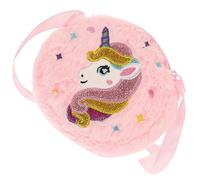 POPETPOP Borsa Tracolla in Peluche Unicorno, Borsa Rosa per Bambine, Portamonete Carino per Bambini, Piccolo Portafoglio Unicorno per Monete e Chiavi