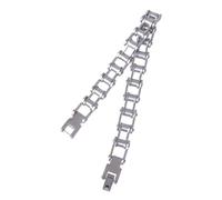POPETPOP Bracciale Bici in Titanium Resistente e Antiossidante Design Link Creativo Unisex con Chiusura Over Accessorio Personalizzato per Biker e Amanti della Bici