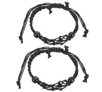 POPETPOP Bracciale Pezzi Gabbia e Intrecciato Regolabile di Cristallo Nylon, 2 Design Trasparente Allungabile per Accessori Braccialetti Fai da Te e Uso Quotidiano